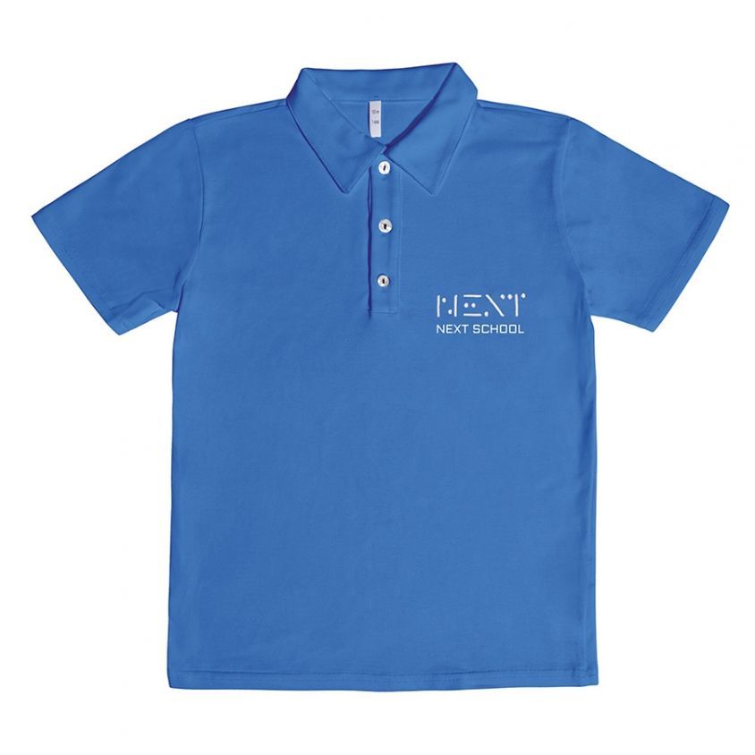 uniformi scolastiche polo manica corta azzurro Italia royal
